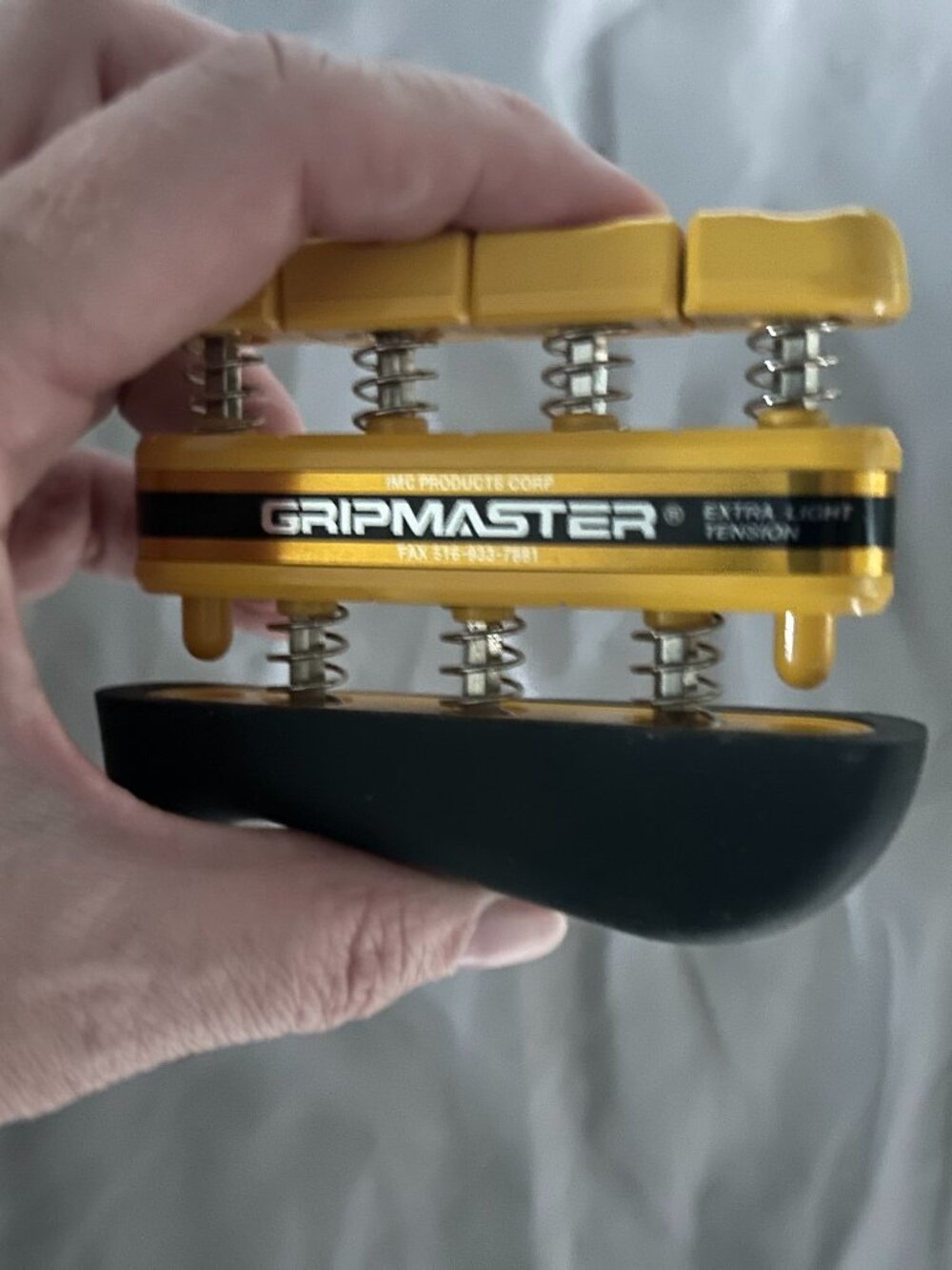 Gripmaster Hand Exerciser - Bright Yellow, Extra light tension